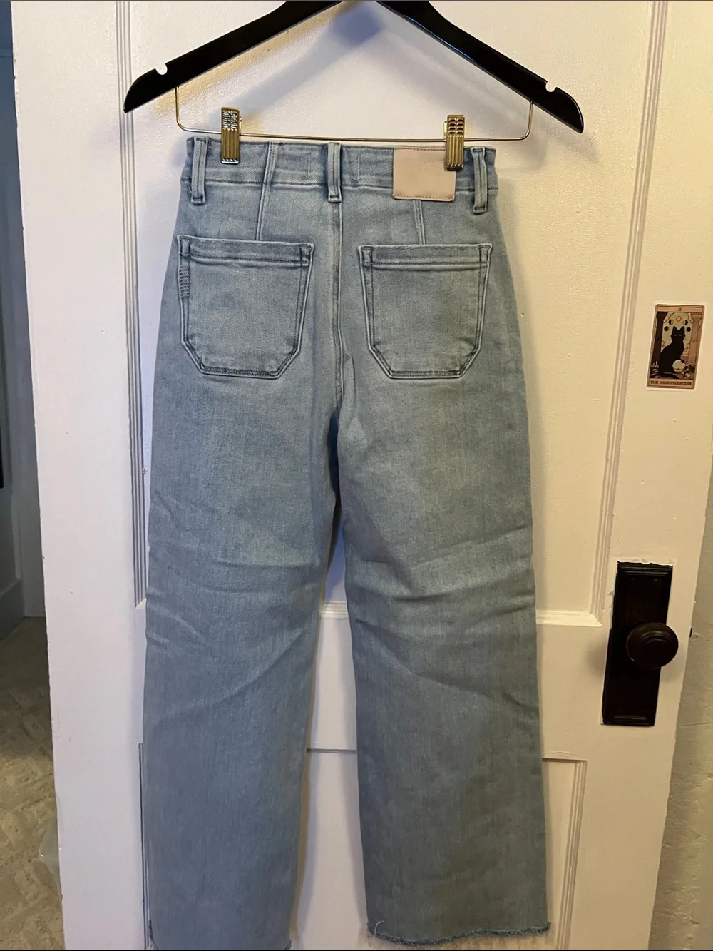 PAIGE Light Blue Denim Jeans with Branded Waist Label - Picture 4 of 4